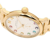 Marc Jacobs Baker White Dial Gold Stainless Steel Strap Watch for Women - MBM3440