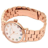 Marc Jacobs Baker White Dial Rose Gold Stainless Steel Strap Watch for Women - MBM3441