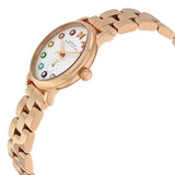 Marc Jacobs Baker Dexter White Dial Rose Gold Stainless Steel Strap Watch for Women - MBM3443