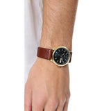 Marc Jacobs Fergus Green Dial Brown Leather Strap Watch for Men - MBM5077