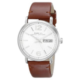 Marc Jacobs Fergus White Dial Brown Leather Strap Watch for Men - MBM5080