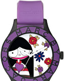 Marc Jacobs Marc White Multicolor Dial Purple Silicone Strap Watch for Women - MBM5514