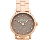 Marc Jacobs Baker Brown Dial Rose Gold Stainless Steel Strap Watch for Women - MBM8632