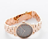 Marc Jacobs Baker Brown Dial Rose Gold Stainless Steel Strap Watch for Women - MBM8632