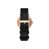 Marc Jacobs Baker Black Dial Black Leather Strap Watch for Women - MBM8633