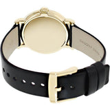 Marc Jacobs Fergus Black Dial Black Leather Strap Watch for Women - MBM8651