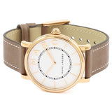 Marc Jacobs Roxy White Dial Cement Leather Strap Watch for Women - MJ1533