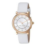 Marc Jacobs Roxy Silver Dial White Leather Strap Watch for Women - MJ1634
