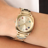 Marc Jacobs Mandy Gold Dial Gold Stainless Steel Strap Watch for Women - MJ3549