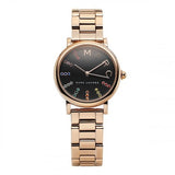 Marc Jacobs Roxy Black Dial Rose Gold Stainless Steel Strap Watch for Women - MJ3569