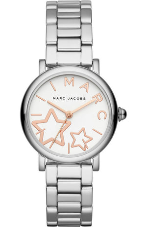 Marc Jacobs Classic White Dial SIlver Stainless Steel Strap Watch for Women - MJ3591