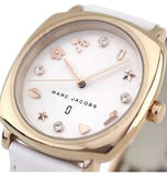 Marc Jacobs Mandy White Dial White Leather Strap Watch for Women - MJ8678