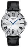 Tissot Carson Premium Silver Dial Black Leather Strap Watch For Men - T122.410.16.033.00