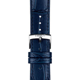 Tissot Carson Premium Blue Dial Blue Leather Strap Watch For Men - T122.410.16.043.00