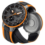 Tissot T Race Cycling Chronograph Black Dial Two Tone Rubber Strap Watch For Men - T111.417.37.441.04