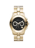 Marc Jacobs Blade Black Dial Gold Stainless Steel Watch for Women - MBM3309