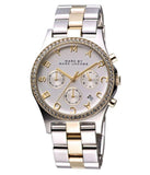 Marc Jacobs Henry Silver Dial Two Tone Stainless Steel Strap Watch for Women - MBM3197