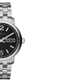 Marc Jacobs Fergus Black Dial Silver Stainless Steel Strap Watch for Men - MBM5075