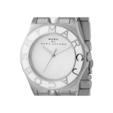 Marc Jacobs Blade White Dial Silver Stainless Steel Strap Watch for Women - MBM3048