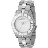 Marc Jacobs Blade White Dial Silver Stainless Steel Strap Watch for Women - MBM3048