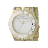 Marc Jacobs Blade White Dial Gold Stainless Steel Strap Watch for Women - MBM3050