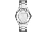 Marc Jacobs Tether Transparent Silver Dial Stainless Steel Strap Watch for Women - MBM3412