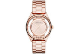 Marc Jacobs Tether Rose Gold Transparent Dial Stainless Steel Strap Watch for Women - MBM3414