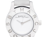 Marc Jacobs Mini Blade White Dial White Leather Strap Watch for Women - MBM1206