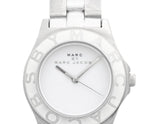 Marc Jacobs Blade White Dial Silver Stainless Steel Strap Watch for Women - MBM3048