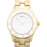 Marc Jacobs Blade White Dial Gold Stainless Steel Strap Watch for Women - MBM3050