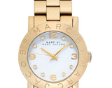 Marc Jacobs Amy White Dial Gold Stainless Steel Strap Watch for Women - MBM3056