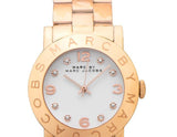 Marc Jacobs Amy White Dial Rose Gold Stainless Steel Strap Watch for Women - MBM3077