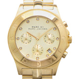 Marc Jacobs Blade Gold Dial Gold Stainless Steel Strap Watch for Women - MBM3101