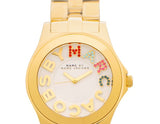 Marc Jacobs Rivera White Dial Yellow Gold Strap Watch for Women - MBM3137