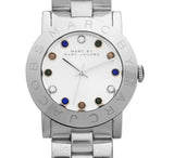 Marc Jacobs Amy White Dial Silver Stainless Steel Strap Watch for Women - MBM3140