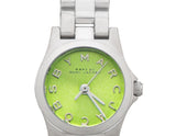 Marc Jacobs Henry Neon Yellow Dial Silver Stainless Steel Strap Watch for Women - MBM3201