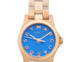 Marc Jacobs Henry Blue Dial Rose Gold Stainless Steel Strap Watch for Women - MBM3213