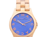 Marc Jacobs Henry Blue Dial Rose Gold Stainless Steel Strap Watch for Women - MBM3213