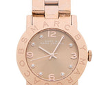 Marc Jacobs Amy Glitz Brown Dial Rose Gold Stainless Steel Strap Watch for Women - MBM3221