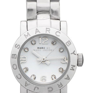 Marc Jacobs Amy White Dial Silver Steel Strap Watch for Women - MBM8611