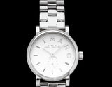 Marc Jacobs Baker White Dial Silver Stainless Steel Strap Watch for Women - MBM3246