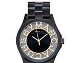 Marc Jacobs Henry Black Transparent Dial Black Stainless Steel Strap Watch for Women - MBM3255