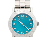 Marc Jacobs Amy Light Blue Dial Silver Stainless Steel Strap Watch for Women - MBM3272