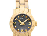 Marc Jacobs Grey Mother of Pearl Dial Gold Stainless Steel Strap Watch for Women - MBM3275