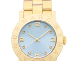 Marc Jacobs Amy Turquoise Dial Gold Stainless Steel Strap Watch for Women - MBM3301