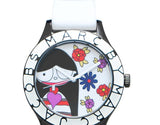 Marc Jacobs Miss Marc White Flower Dial White Silicone Strap Watch for Women - MBM5513