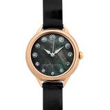 Marc Jacobs Betty Black Mother of Pearl Dial Black Leather Strap Watch for Women - MJ1513