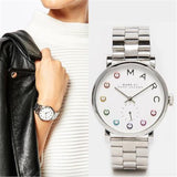 Marc Jacobs Marc by Marc White Dial Silver Stainless Steel Bracelet Watch for Women - MBM3420