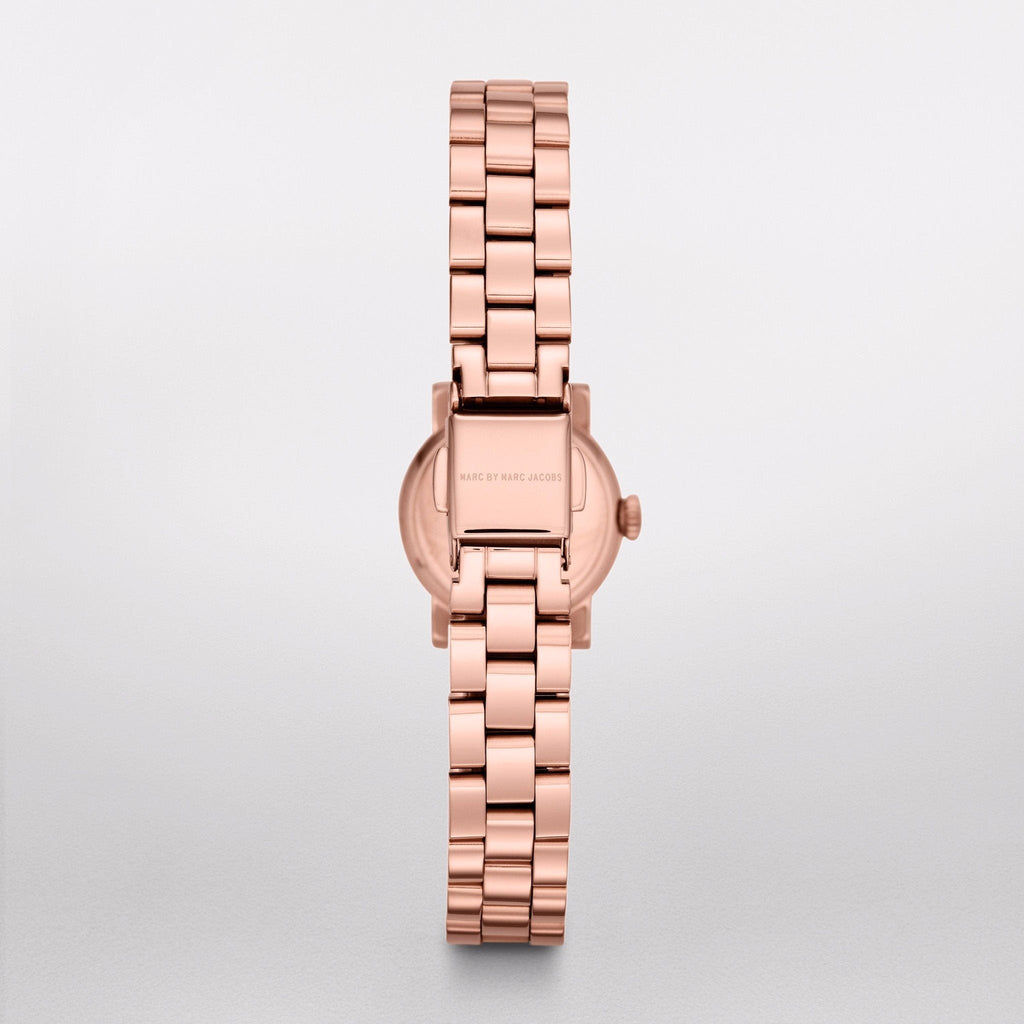 Marc Jacobs Amy White Dial Rose Gold Steel Strap Watch for Women - MBM3227
