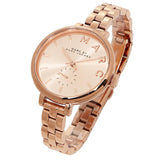 Marc Jacobs Sally Rose Gold Dial Stainless Steel Strap Watch for Women - MBM3364